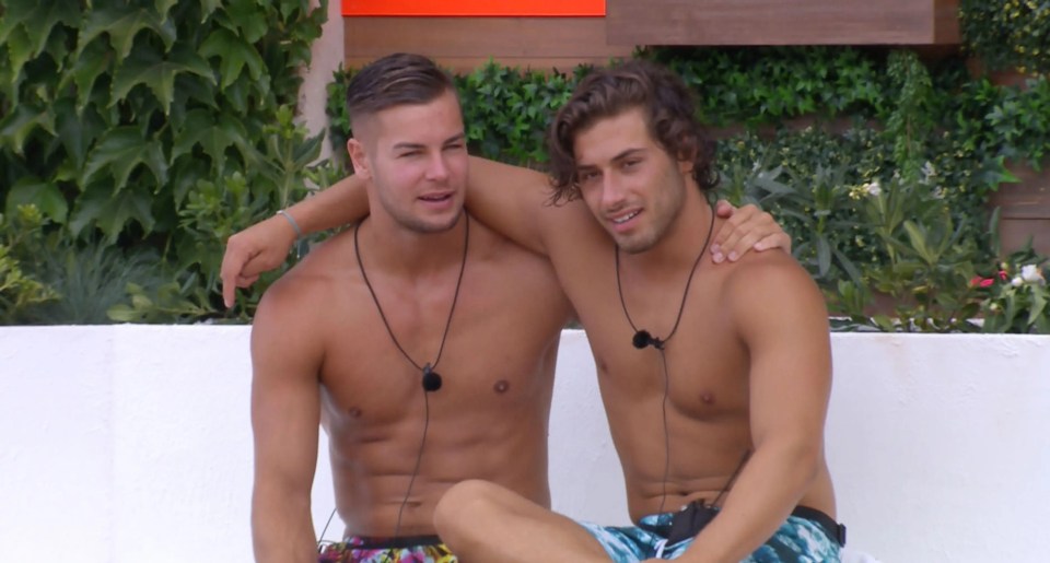 Chris on Love Island with best mate Kem Cetinay