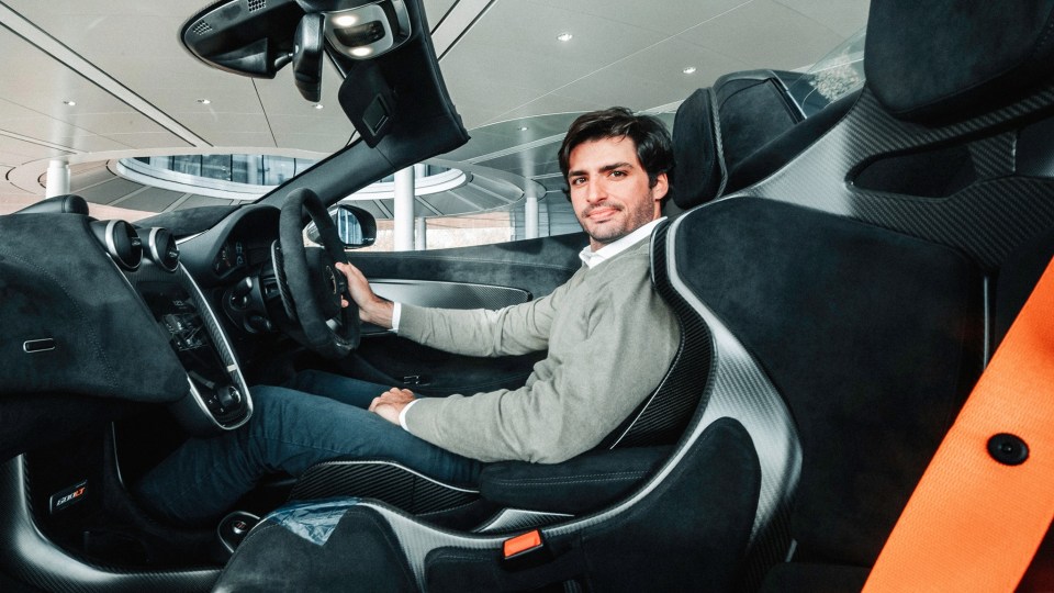 Carlos Sainz with his Ferrari 600 LT Spyder