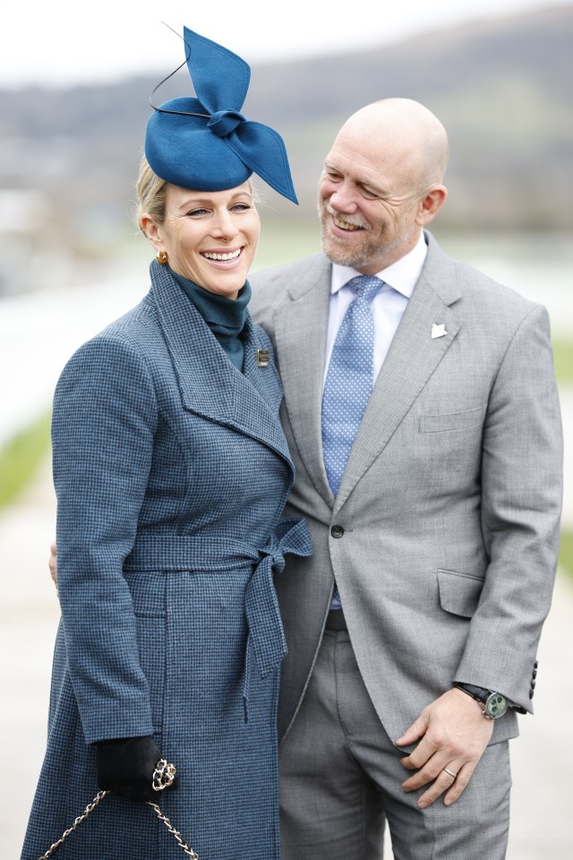 Mike and Zara Tindall looked loved up as they arrived for a second day of racing