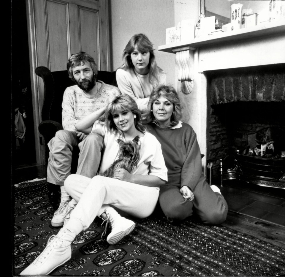 The sisters, with parents Carole Ann Wilken and John Patrick Fox