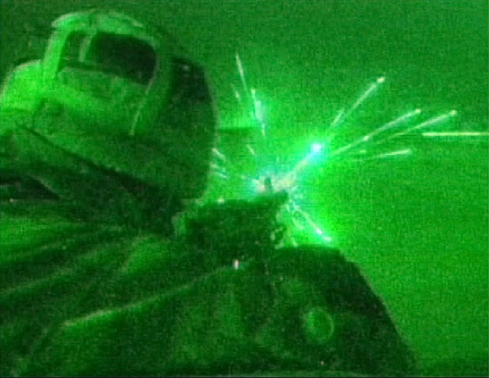 Mortars light up the night sky during the Iraq War