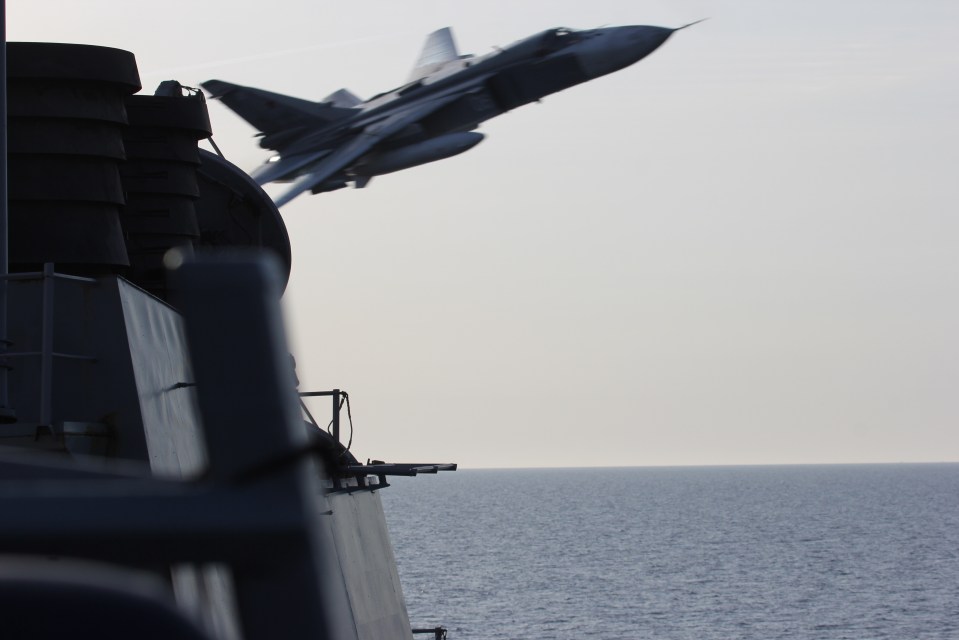 A Russian Su-24 sailed just 30ft above the USS Donald Cook