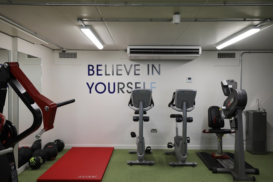 The gym at the prison, where inmates are told to 'believe in yourself'