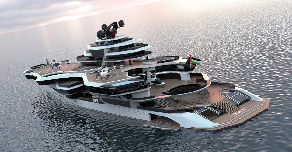 The megayacht was created by Milan-based Enzo Manca