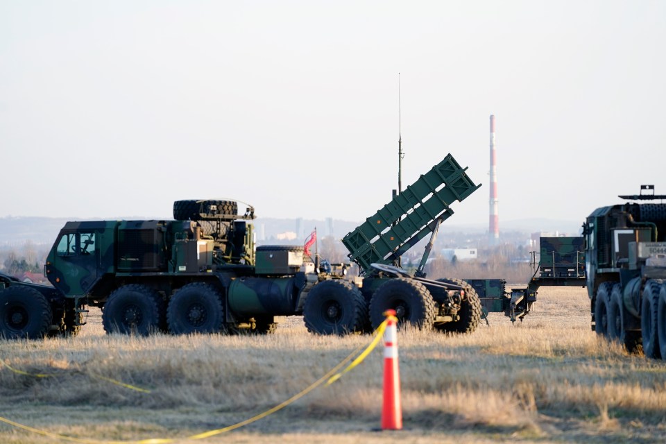 The airport is protected by US Patriot air defence missiles