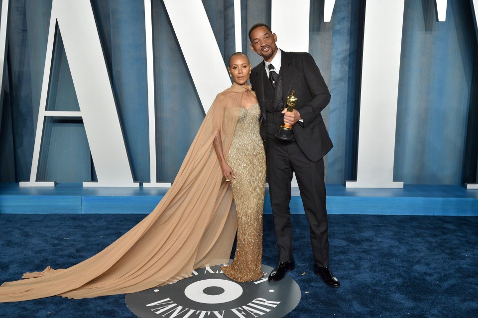 Jada and Academy Award winner Will with his Oscar at the 2022 ceremomy