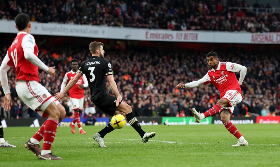 Reiss Nelson crashed home the winner for Arsenal