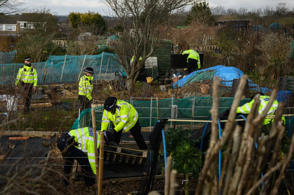 Police have focused their search in the Roedale Valley Allotments in Brighton