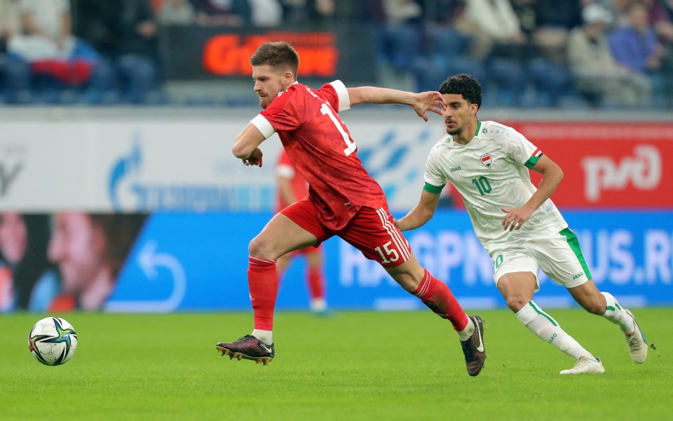 Zidane Iqbal (right) was in action against Russia over the weekend