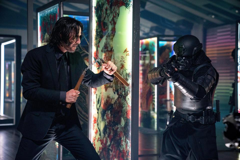 It's hard not to be sucked in by the formidable and highly stylised world created for Keanu Reeves to keep fighting in