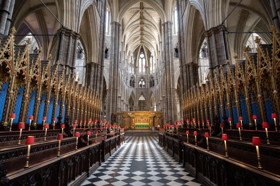 The model means the real Westminster Abbey won’t have to shut to the public for the rehearsals