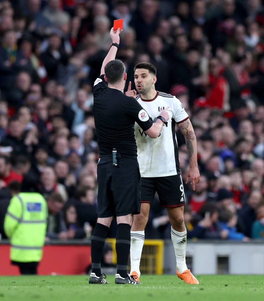 Mitrovic was dismissed after Fulham boss Marco Silva and winger Willian had already been given their marching orders