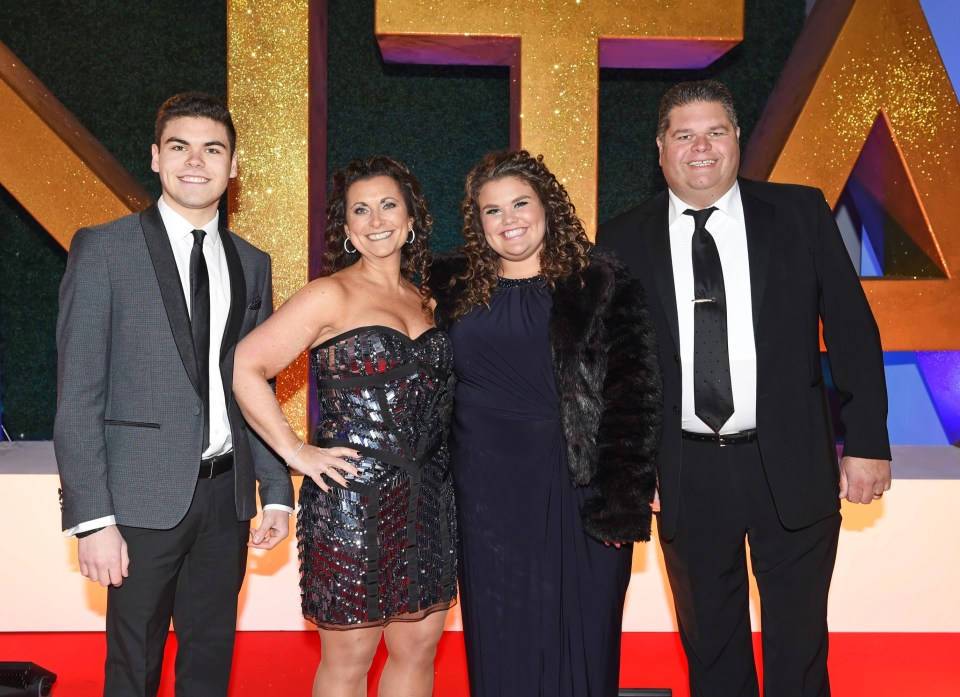 Josh, Nikki, Amy and Jonathan at the National Television Awards in 2017