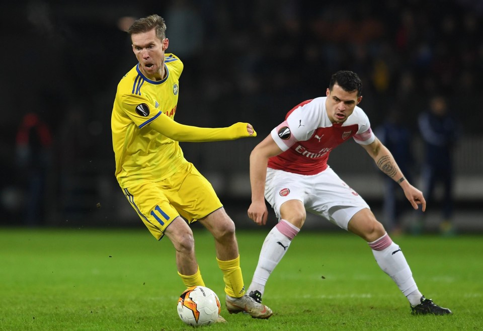 Hleb returned to Arsenal with Bate Borisov