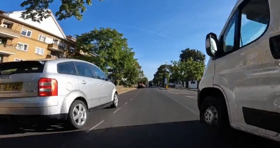 The cyclist slammed the van driver for overtaking him