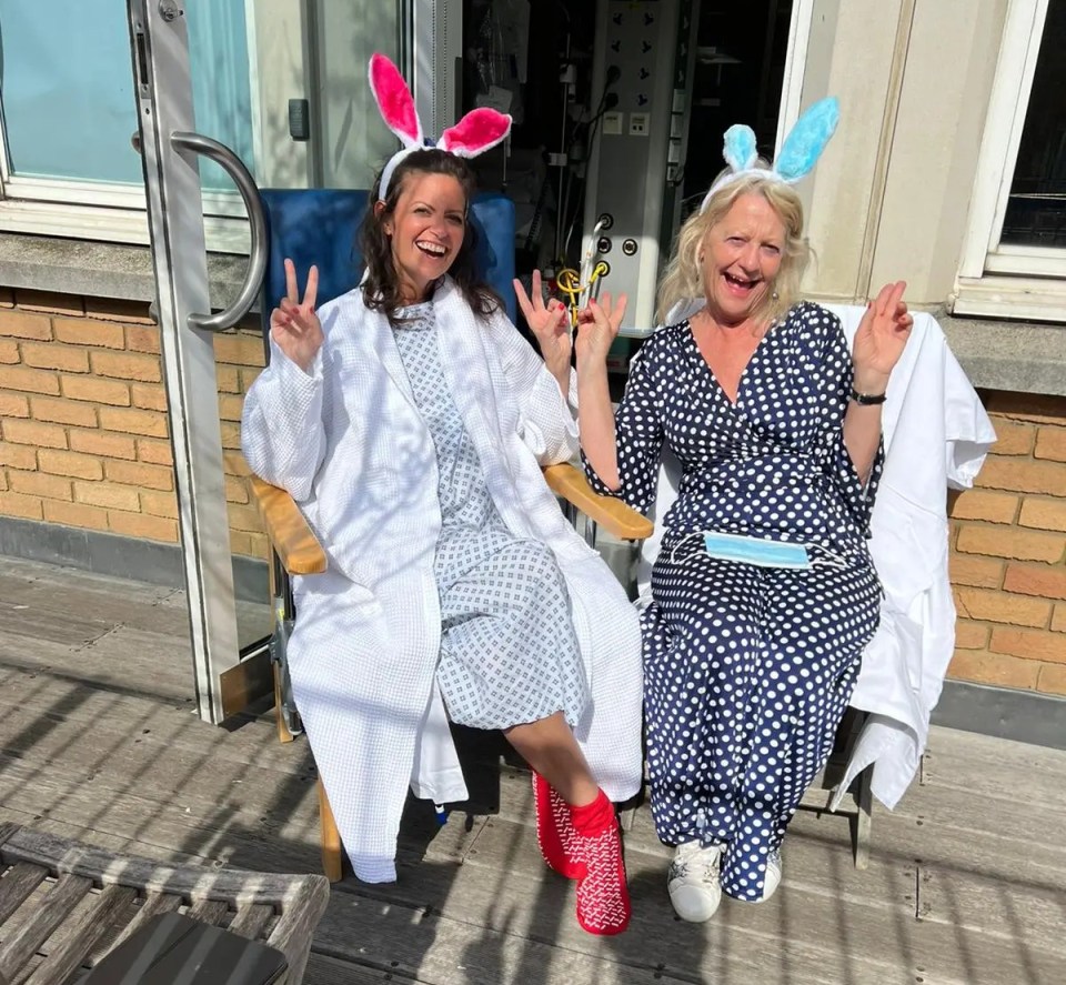 Dame Deborah and her mum keep it light-hearted wearing joke ears