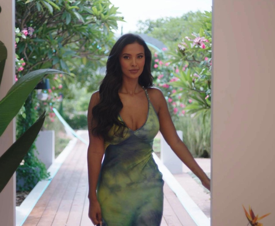 Maya showed off her incredible figure in this dress