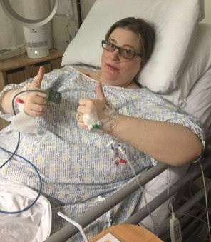 After the birth, Nicola’s weight began to creep up once again and she returned to her pre-op size