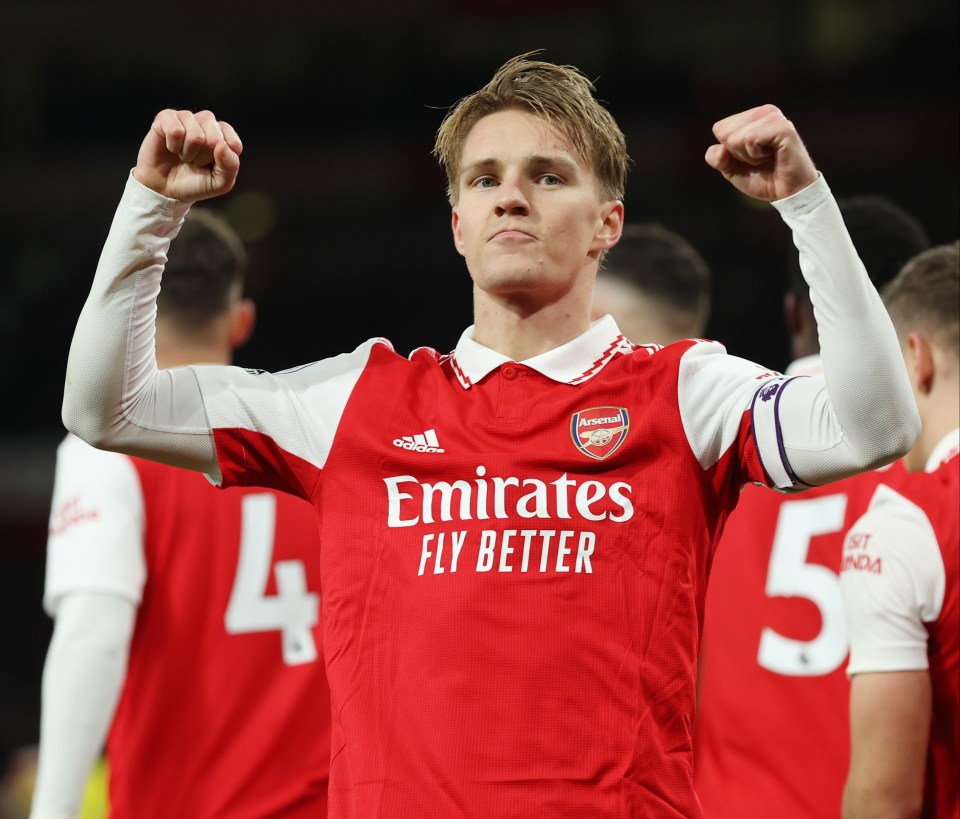 Martin Odegaard is in rich form for the table-topping Gunners