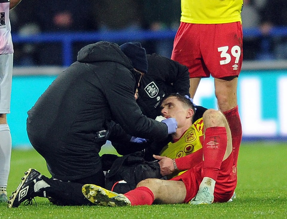 The referee deemed Marquinhos elbowed his Huddersfield opponent