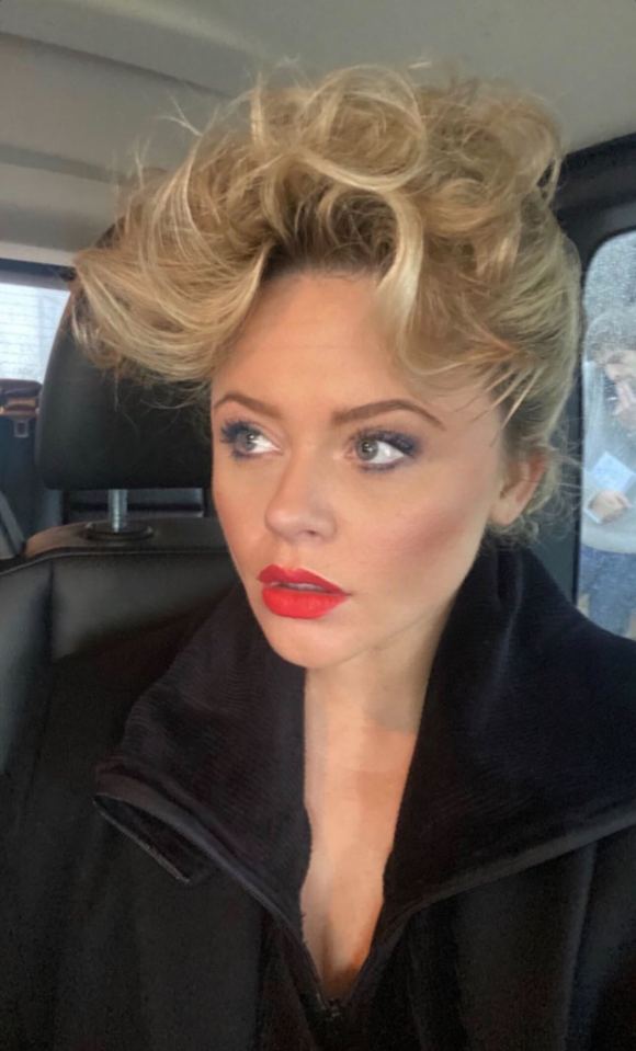 Emily Atack looked sensational with blonde curls