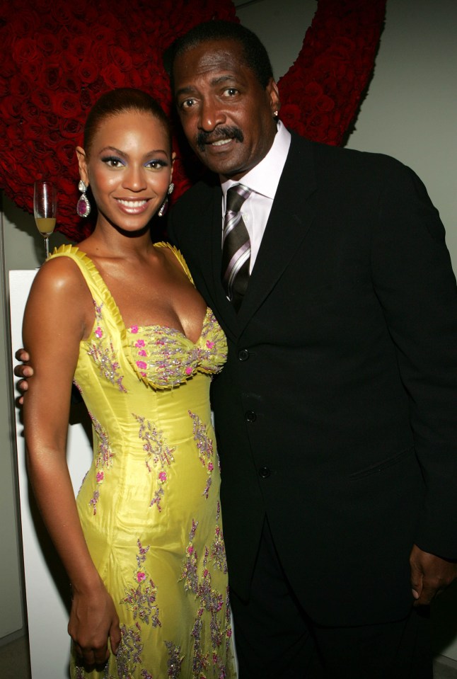 NEW YORK - JUNE 23: (EXCLUSIVE) (L-R) Singer Beyonce Knowles poses with her father and manager Matthew Knowles at the "Beyonce: Beyond the Red Carpet auction presented by Beyonce and her mother Tina Knowles along with the House of Dereon to benefit the VH1 Save The Music Foundation June 23, 2005 in New York City. The exhibition will showcase 18-24 costumes worn by Beyonce chronicling her film, television and video appearances. (Photo by Frank Micelotta/Getty Images)