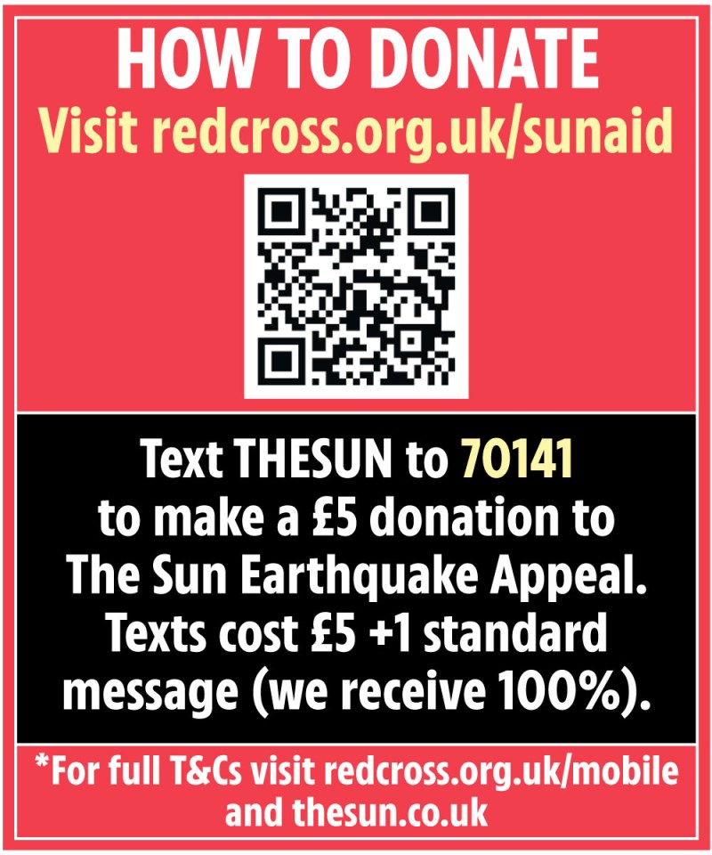 How to donate to The Sun’s Earthquake Appeal