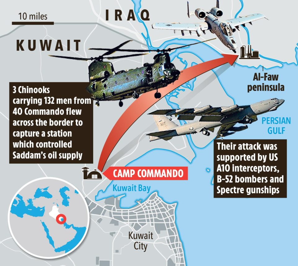 40 Commando positioned ­themselves on the border at Camp Commando