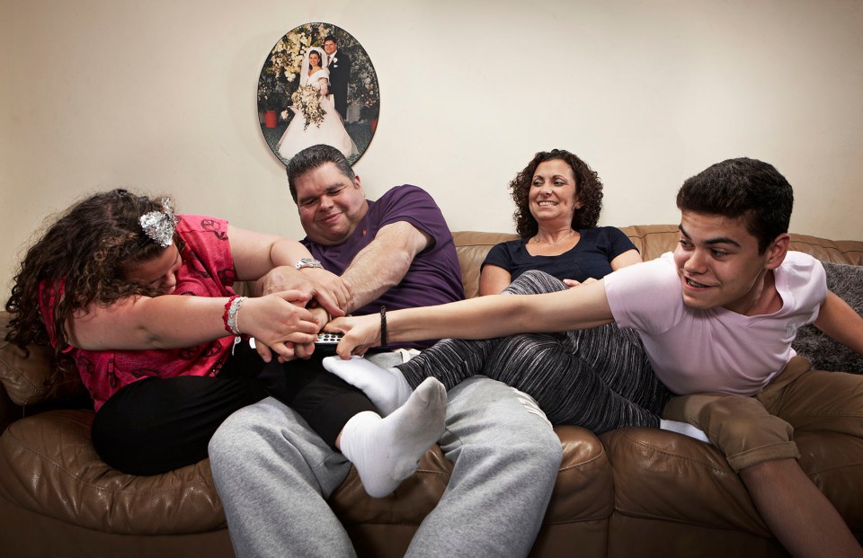 The Tapper family appearing on Gogglebox in 2013