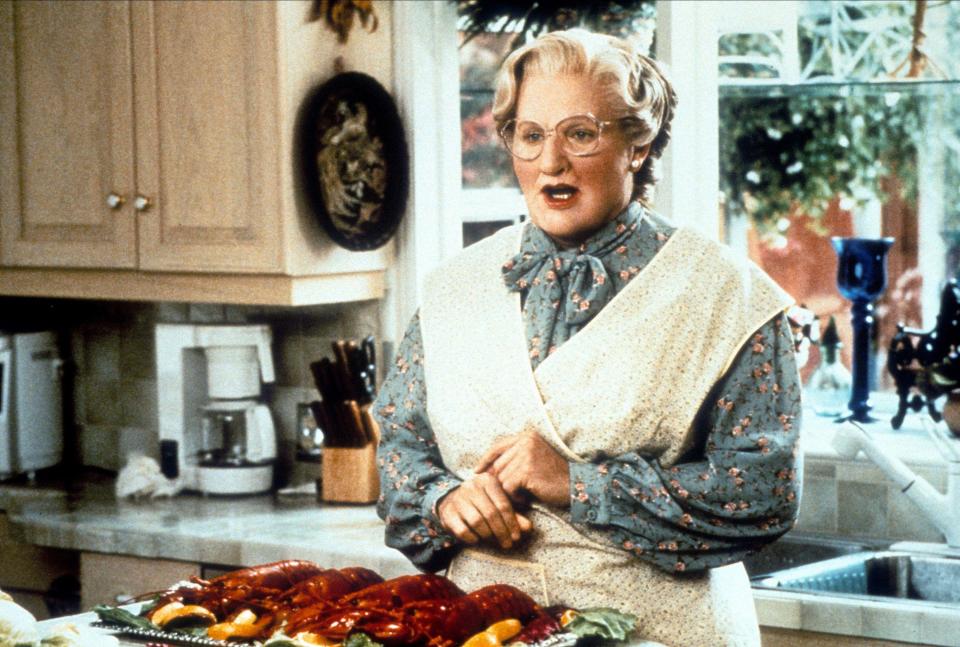 Robin Williams starred as Mrs Doubtfire