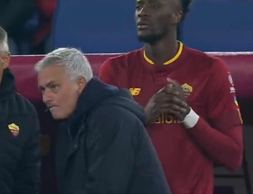 Roma boss Jose Mourinho and Tammy Abraham reacted differently to the win over Juventus