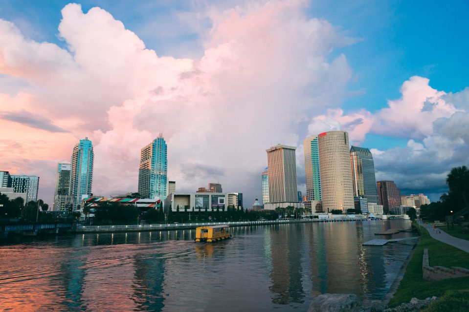 The high rises in the Water Street district