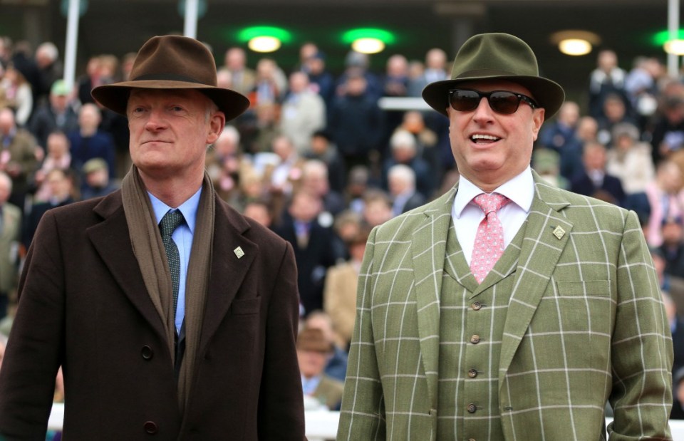 Trainer Willie Mullins (left) and owner Rich Ricci during Champion Day of the 2016 Cheltenham Festival