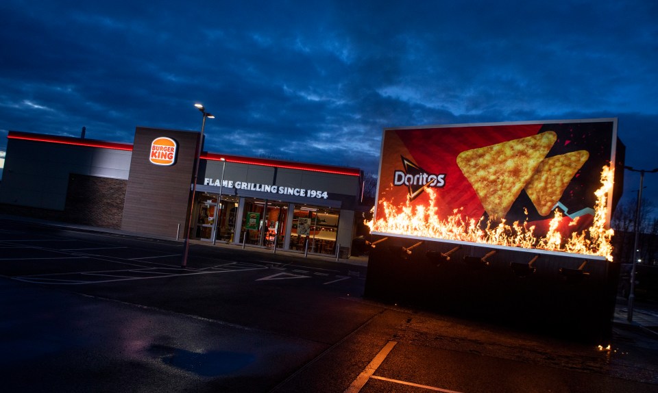 Doritos marks the start of a new partnership with Burger King by giving one of its own ads the flame-grilled treatment in Middlesbrough