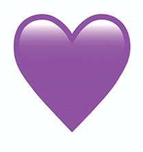  The purple heart emoji is used to show sensitivity and compassionate love