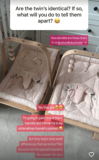 Dani Dyer revealed her method for telling her soon to be born twins apart