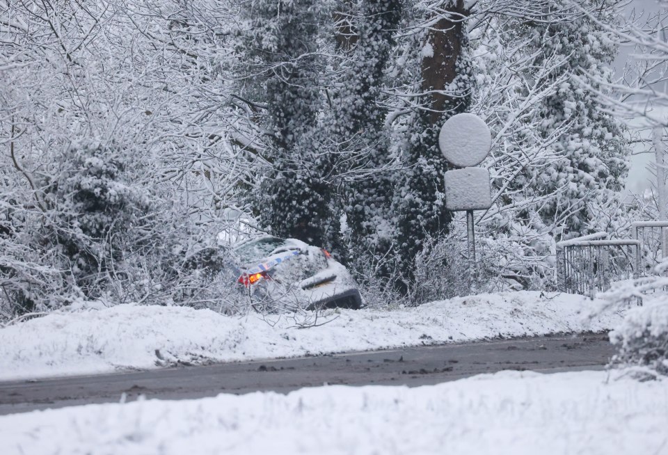 Police were called after a car left the road on the A249 in Kent