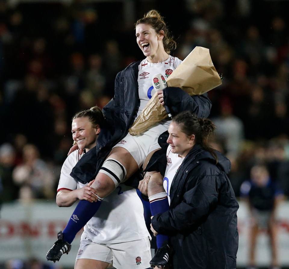 Sarah Hunter finished her England career in perfect fashion