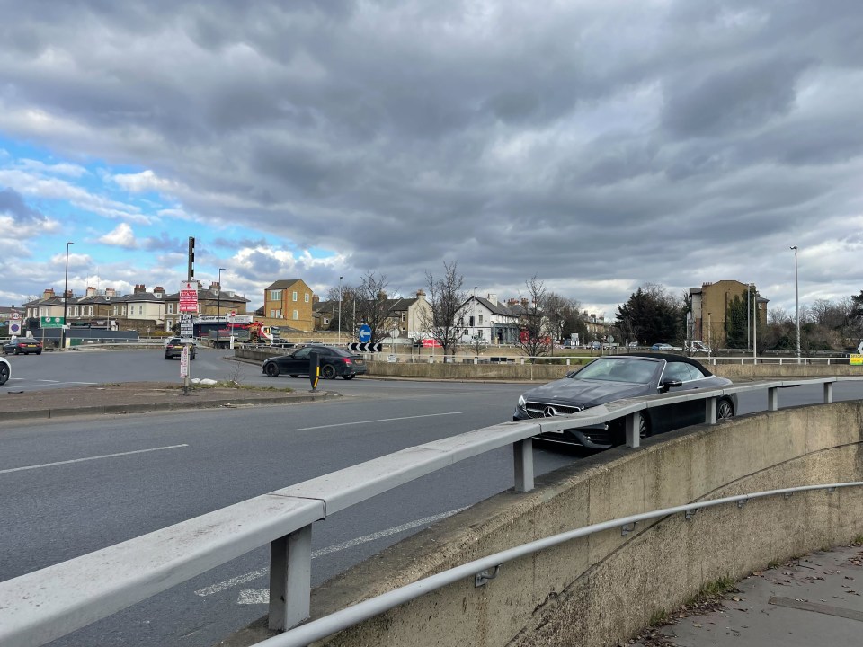 Crashes are common on the roundabout