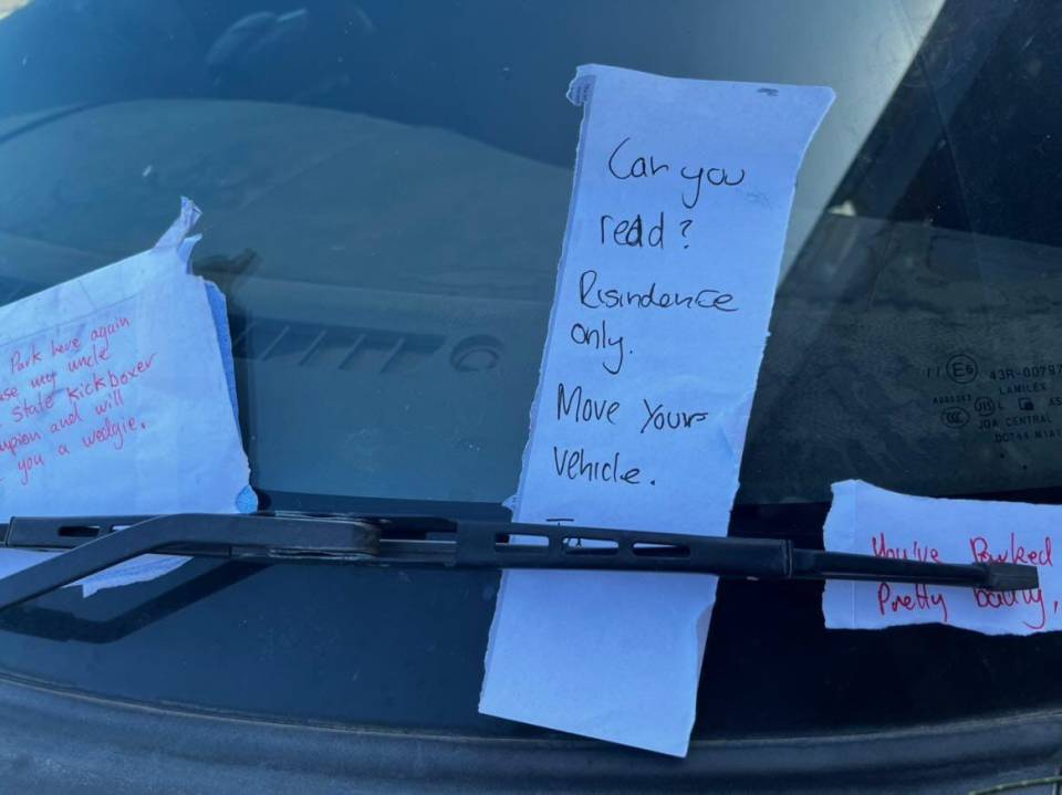 The motorist had parked near the Sculpture by the Sea exhibition in Cottesloe Beach in Western Australia