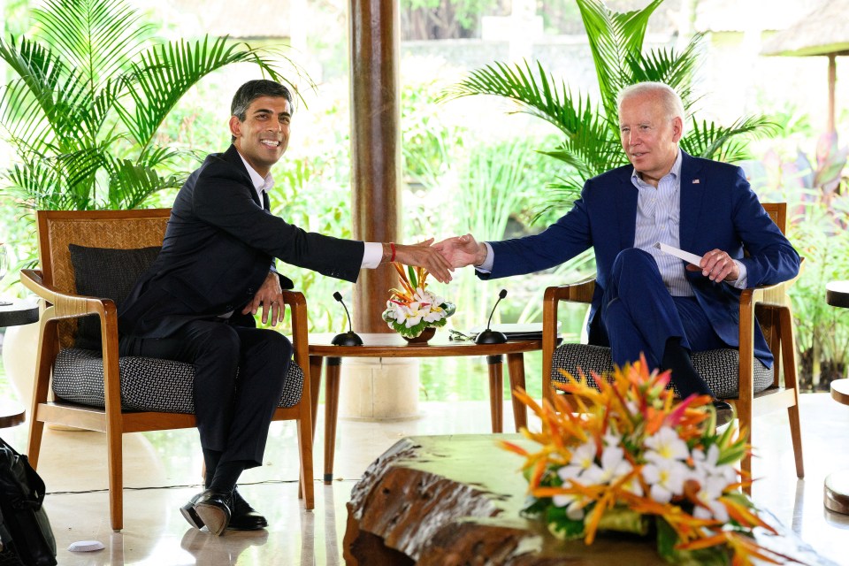 Rishi Sunak will meet Joe Biden in the US on Monday