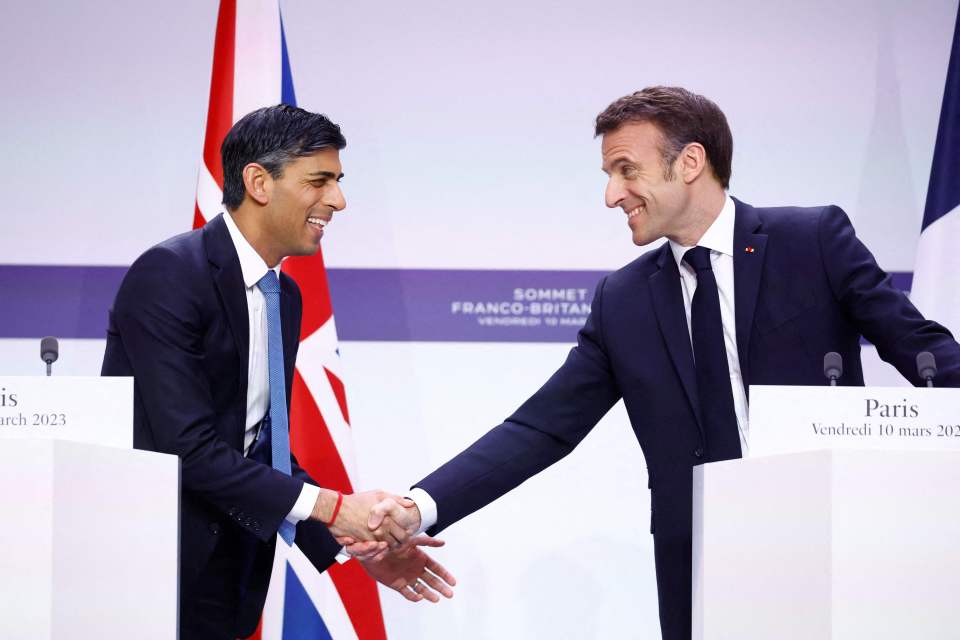 Rishi Sunak will send France £478 million to tackle people smugglers and stop small boats crossing the channel