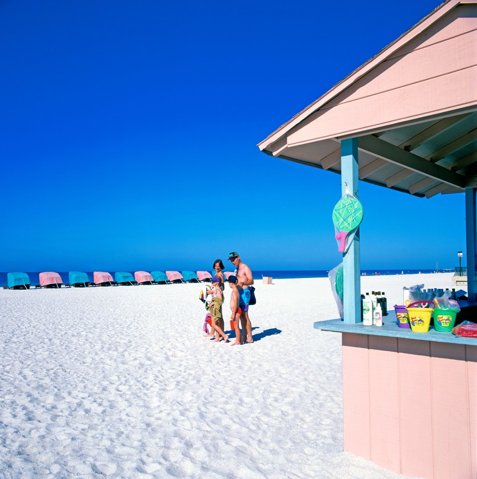 The stunning white sands of St Pete Beach