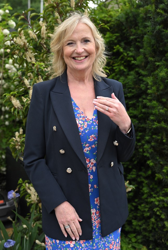 Carol showed off her gorgeous engagement ring at the Chelsea Flower Show