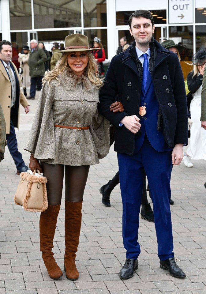 Carol Vorderman was seen with 26-year-old son Cameron King