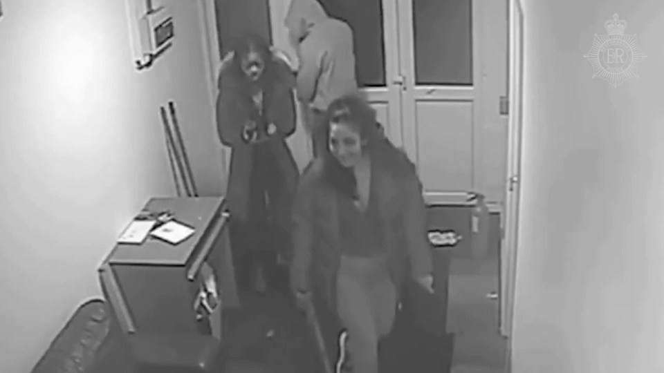 The pair were seen entering and exiting the flat on CCTV