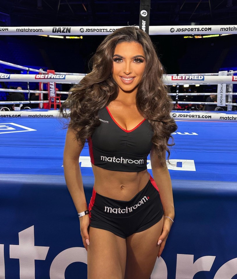 Chloe Ellman-Baker will be one of the ring girls for Anthony Joshua’s fight against Jermaine Franklin