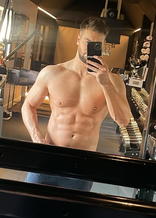 Chris showed off his body transformation on social media