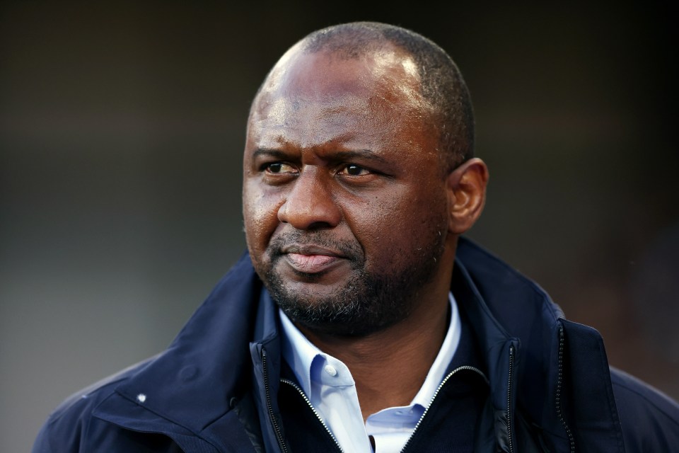 Patrick Vieira was sacked as Crystal Palace manager