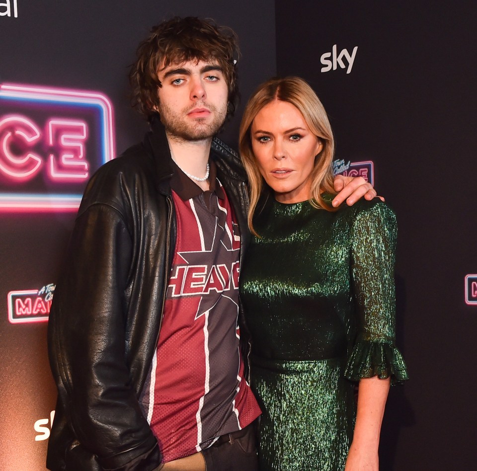 Lennon Gallagher looks just like his Oasis star dad Liam as he poses with mum Patsy Kensit